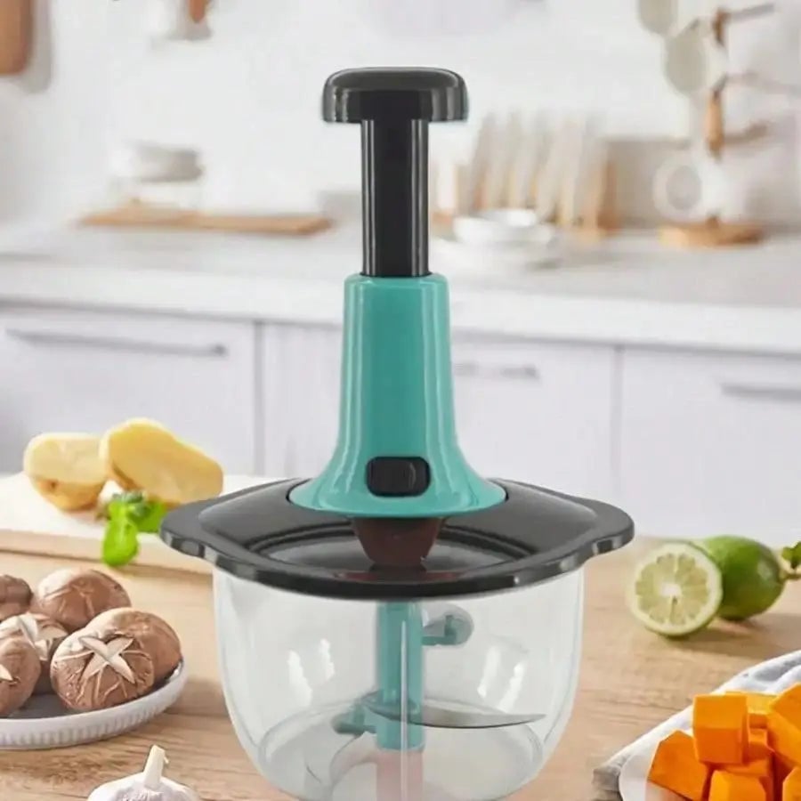 Durable Plastic Vegetable Fruit Herb Chopper - Compact Kitchen Tool