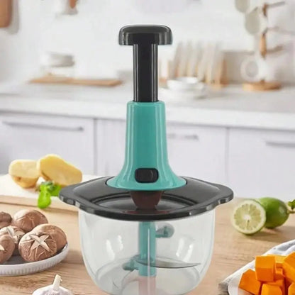 Durable Plastic Vegetable Fruit Herb Chopper - Compact Kitchen Tool