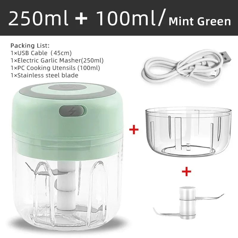Electric Meat Mincer Vegetable Chopper - Multi-Function Garlic Cutter