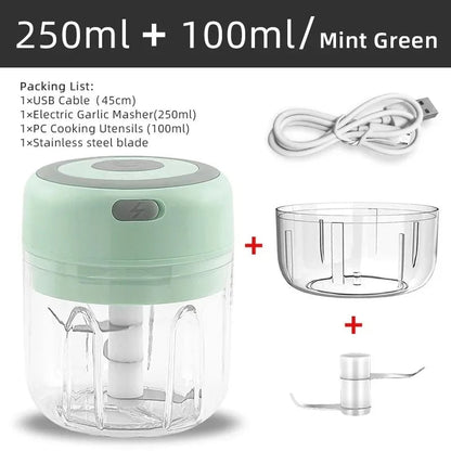 Electric Meat Mincer Vegetable Chopper - Multi-Function Garlic Cutter