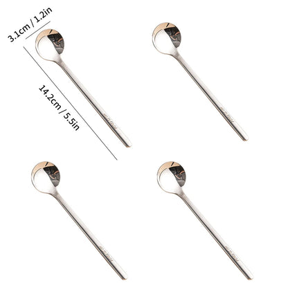 316 Stainless Steel Long Handle Dessert Spoons Set 2/4PCS Coffee