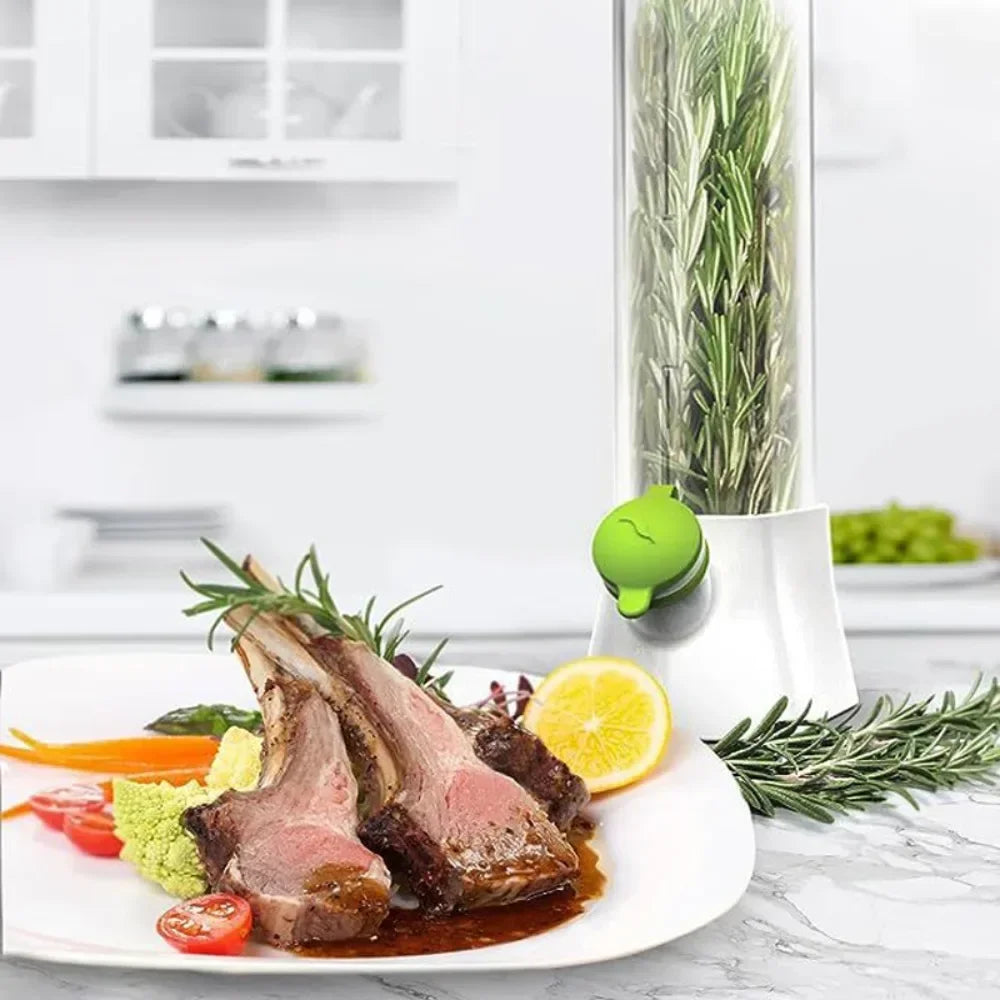 Herb Saver Storage Container Vegetable Preserving Bottle Fresh Herb Keeper for Kitchen Storing Cilantro Mint Parsley Asparagus
