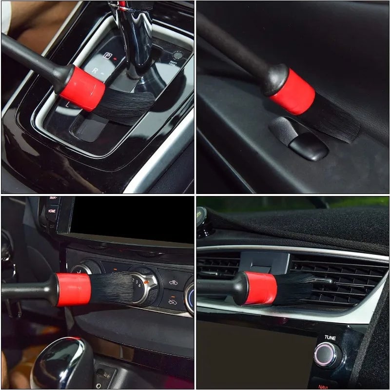 5Pcs Professional Car Detailing Brush Kit - Interior & Wheel Rim