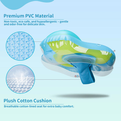 Inflatable Baby Swimming Ring Float with Sun Canopy - Infant Pool