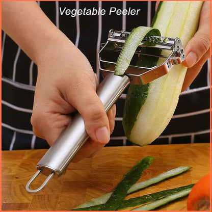 Stainless Steel Double Head Vegetable Peeler Melon Fruit Planer