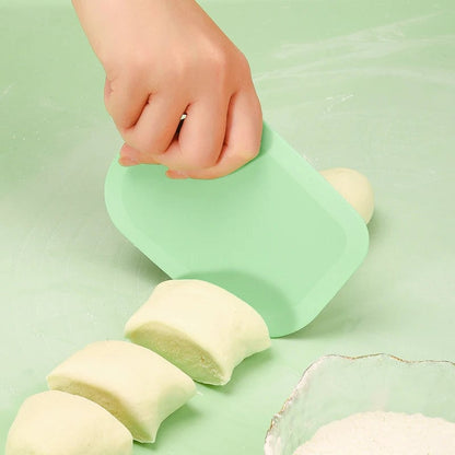 Silicone Dough Scraper with Standing Base - Pizza Cutter & Pastry Tool