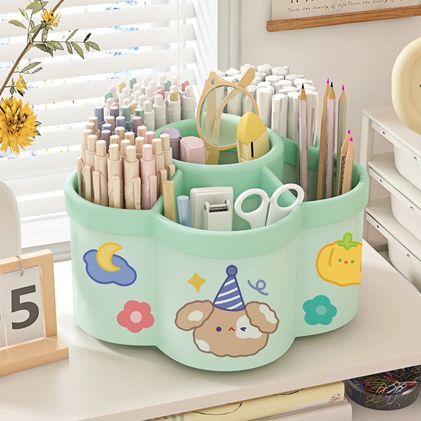 Rotating 360° Pen Holder Desk Organizer - Large Capacity Storage