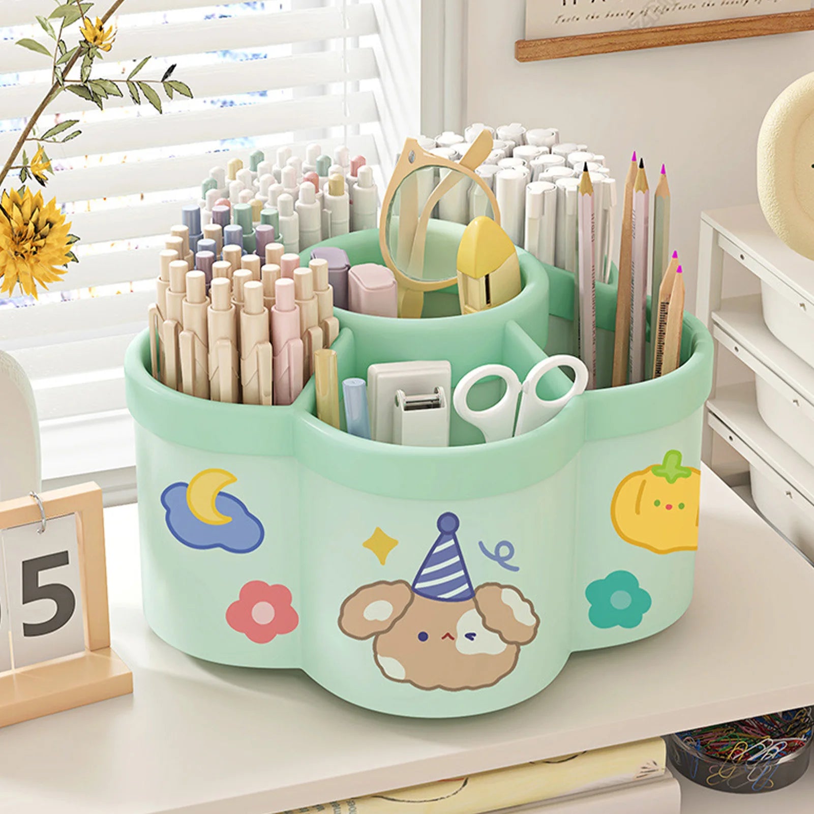 Rotating 360° Pen Holder Desk Organizer - Large Capacity Storage