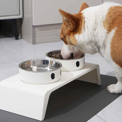 Elevated Dog Feeder Stand Double Stainless Steel Bowls Small Large