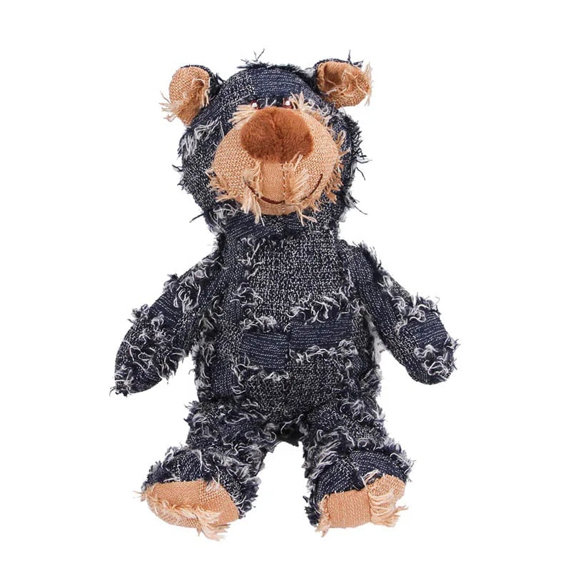 Interactive Plush Teddy Bear Dog Toy with Sound & Teeth Cleaning