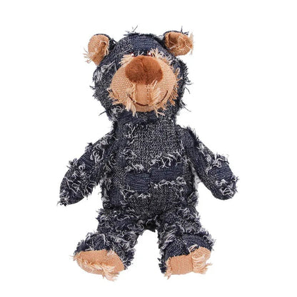 Interactive Plush Teddy Bear Dog Toy with Sound & Teeth Cleaning