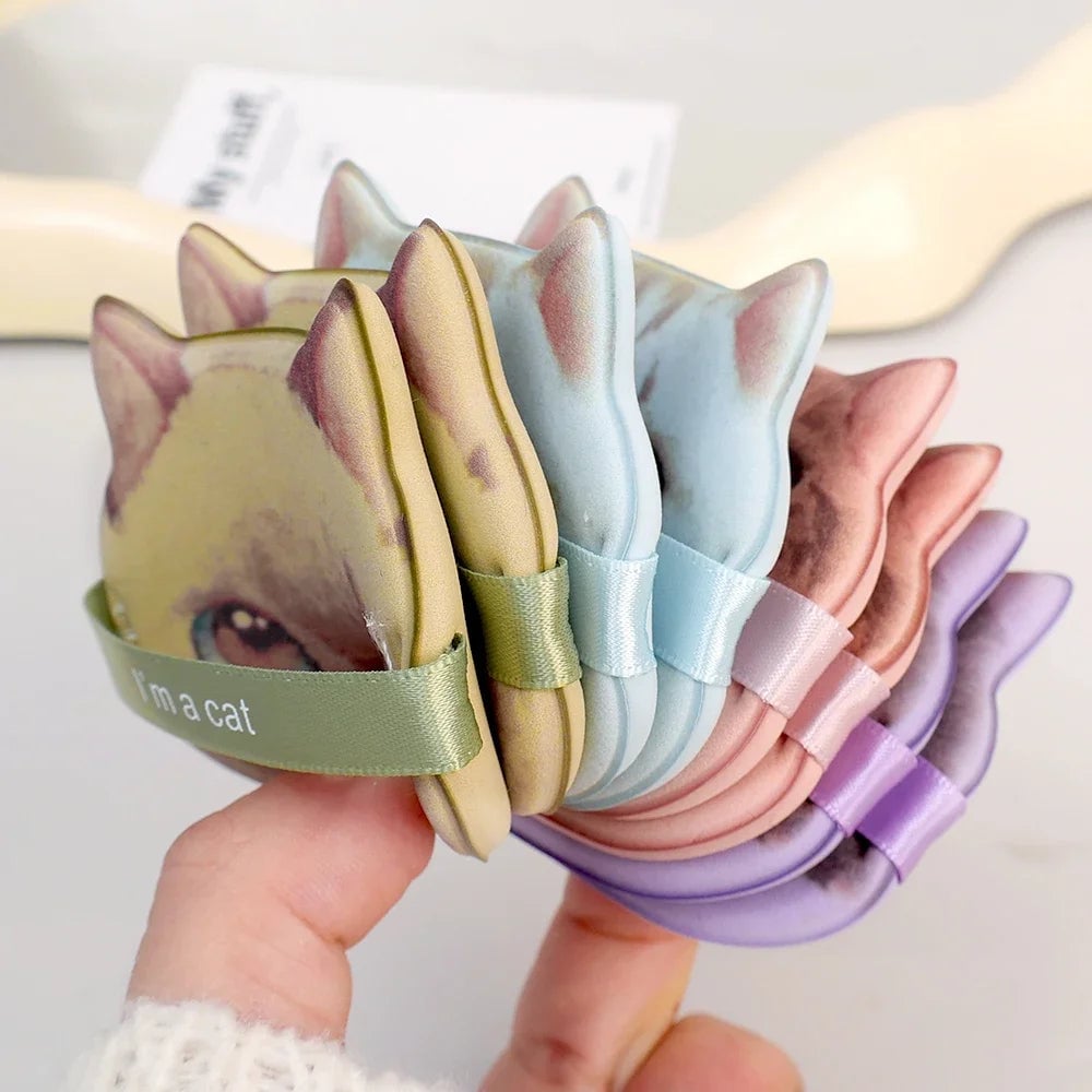 10PC Cat-Shaped Makeup Puffs - Dual-Use Foundation & Powder Blender Set