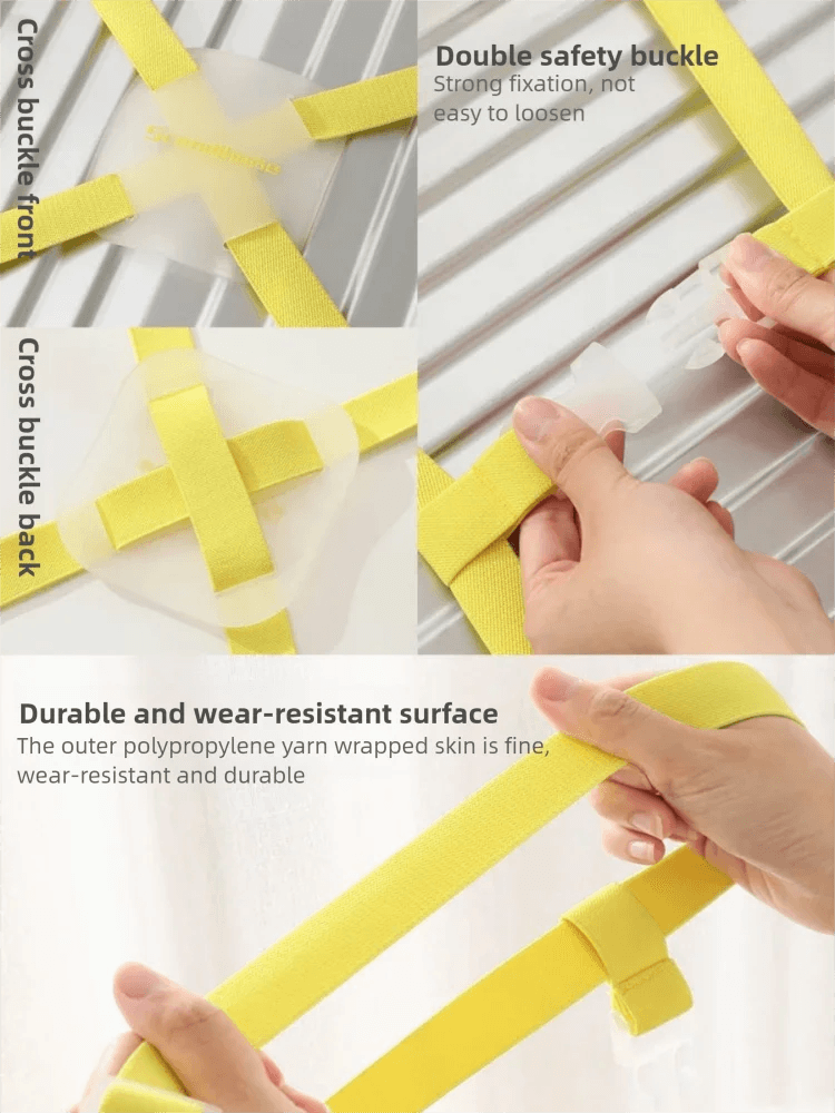 Adjustable Travel Luggage Strap - Elastic Suitcase Belt with Buckle