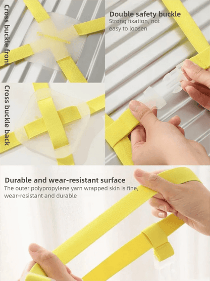 Adjustable Travel Luggage Strap - Elastic Suitcase Belt with Buckle