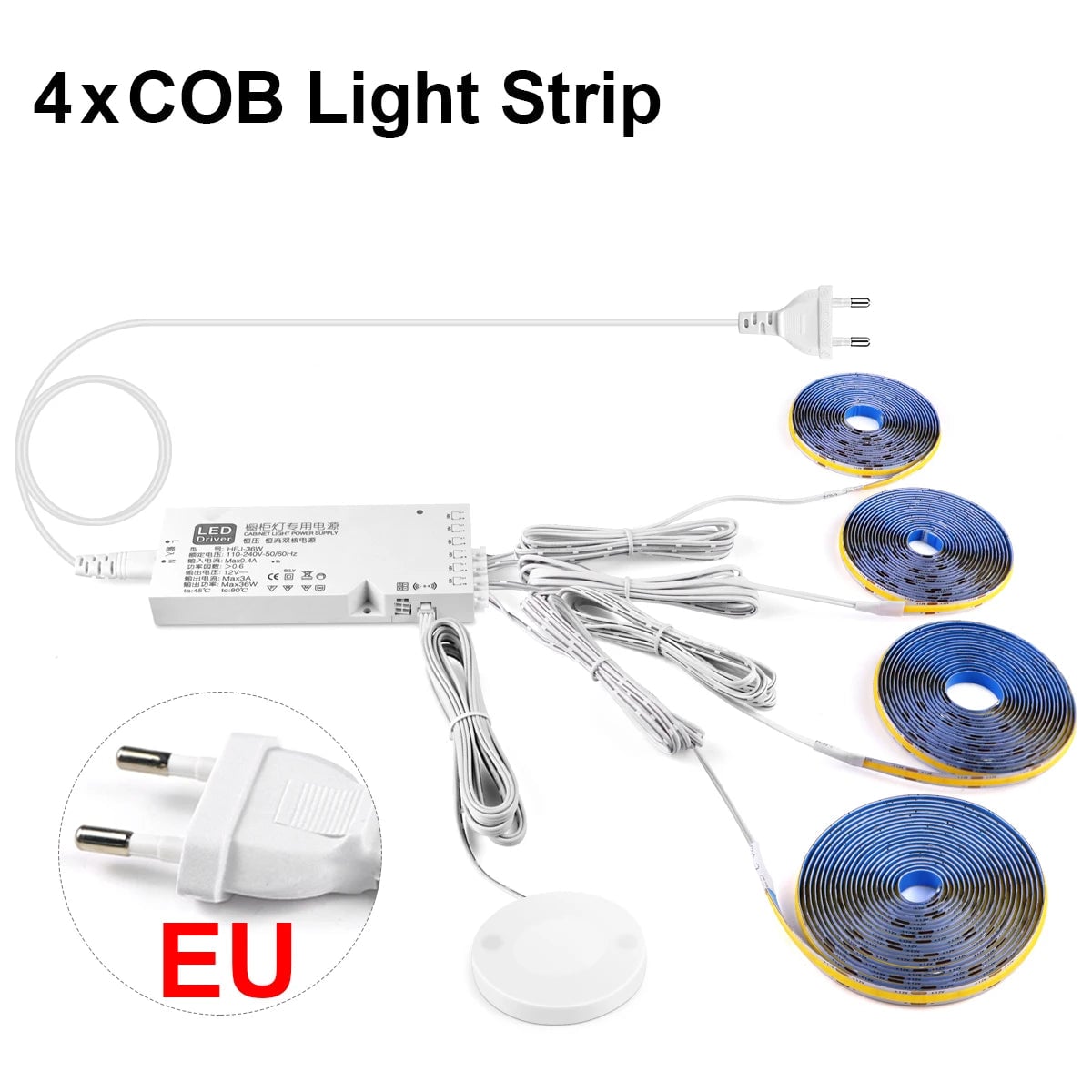 320 LED COB Wall Light Touch Dimmer Switch Indoor Lamp