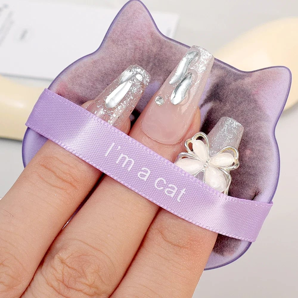 10PC Cat-Shaped Makeup Puffs - Dual-Use Foundation & Powder Blender Set
