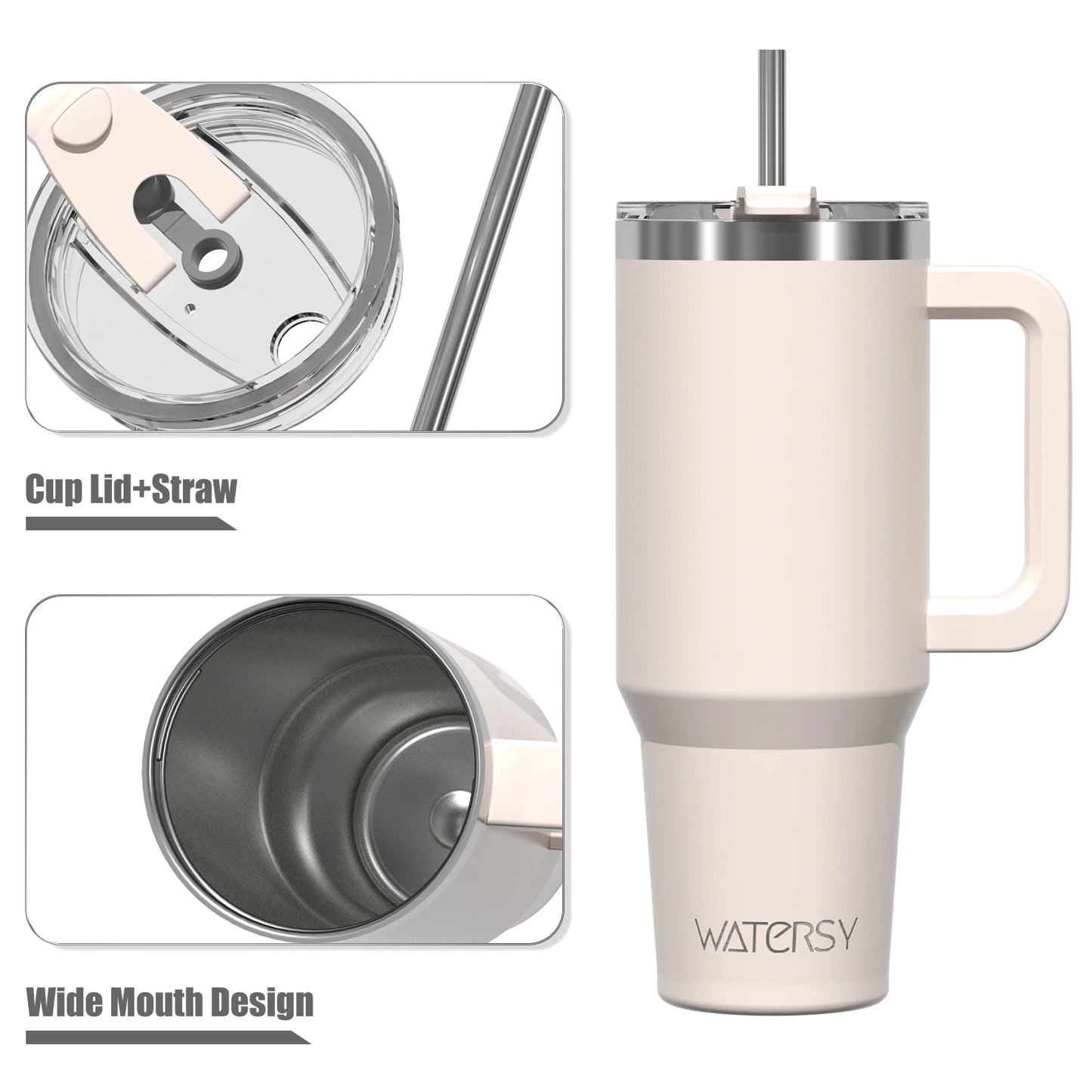 304 Stainless Steel Vacuum Insulated Tumbler 20oz/30oz/40oz Handle