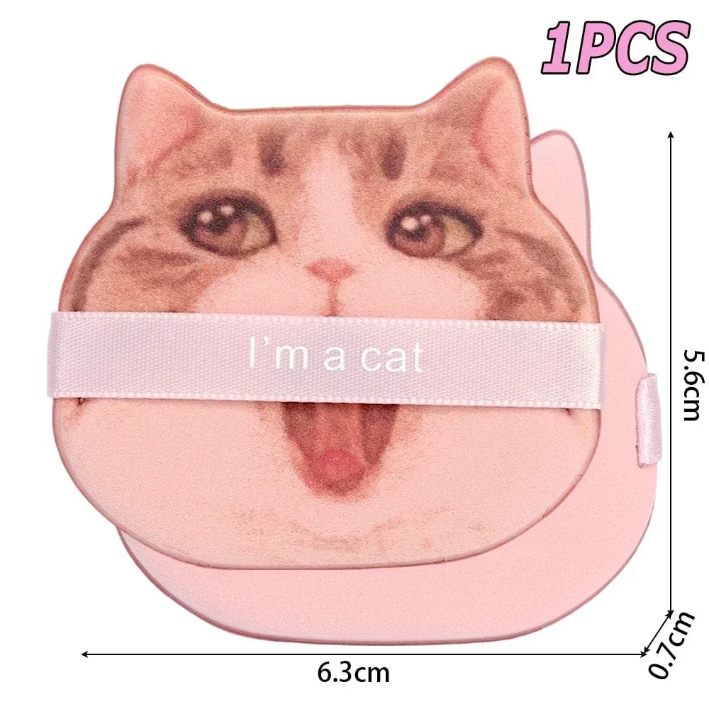 10PC Cat-Shaped Makeup Puffs - Dual-Use Foundation & Powder Blender Set