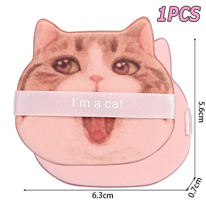 10PC Cat-Shaped Makeup Puffs - Dual-Use Foundation & Powder Blender Set