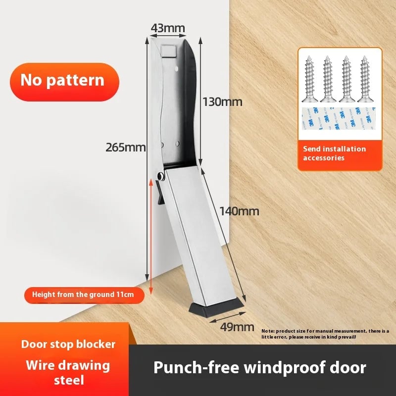 No-Drill Door Stopper Wall Protector Bumper - Easy Install