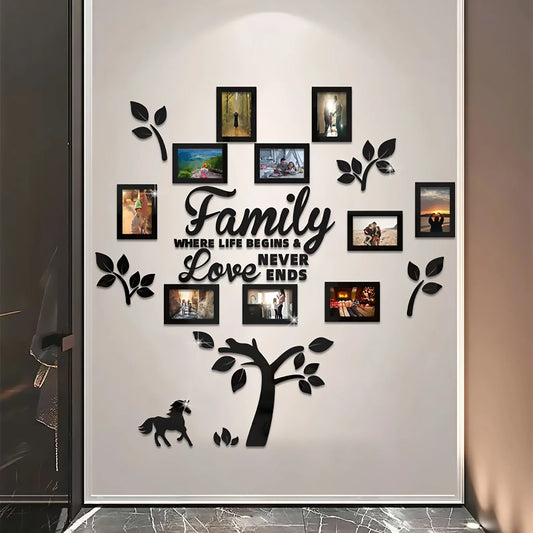 3D Acrylic Photo Frame Wall Decor Set with Poster Templates