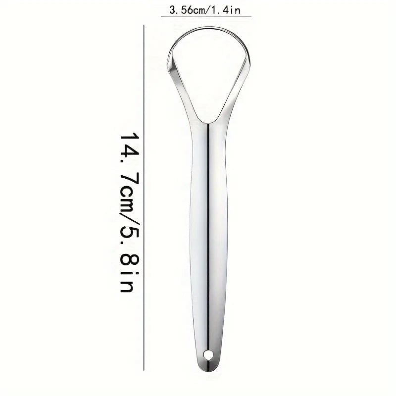 Stainless Steel Tongue Scraper - Adult Oral Care Bad Breath Remover