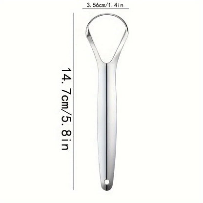 Stainless Steel Tongue Scraper - Adult Oral Care Bad Breath Remover