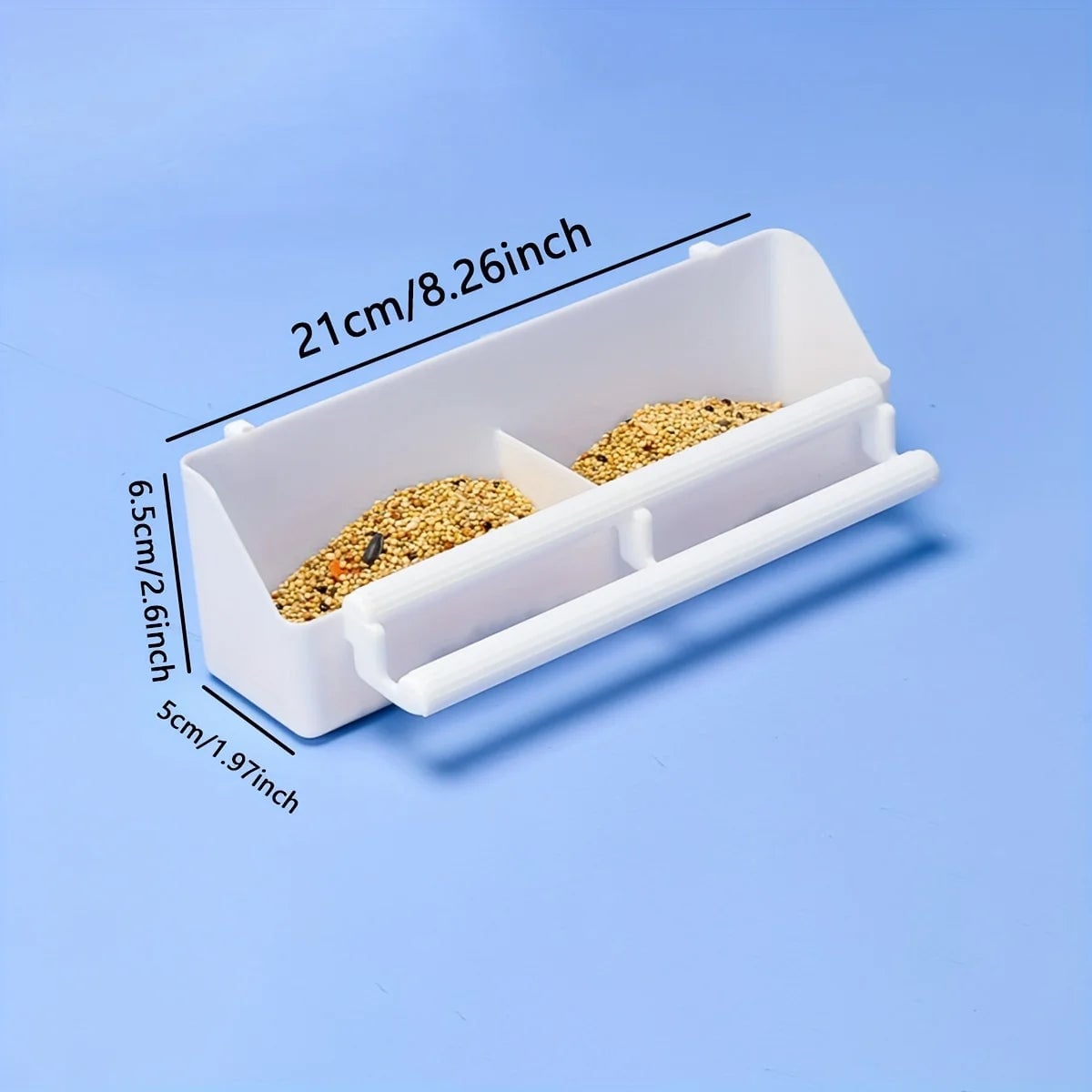 Double Grid Stand Bird Feeding Trough - Parrot Feeder Station
