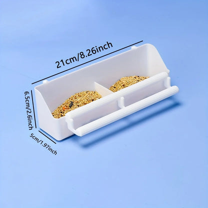 Double Grid Stand Bird Feeding Trough - Parrot Feeder Station
