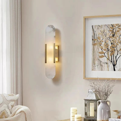Marble Wall Mount Bedside Lamp - Modern Bedroom Living Room Light