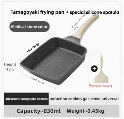 Rectangle Granite Stone Tamagoyaki Pan Nonstick Japanese Egg Frying