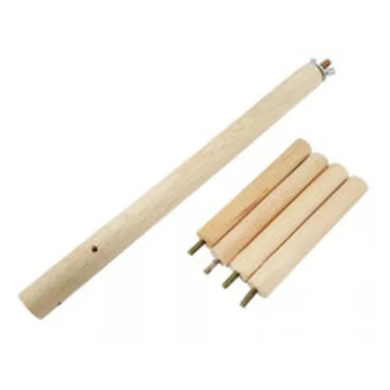Wood Rotating Parrot Ladder Swing - Bird Exercise Toy Cage Accessory
