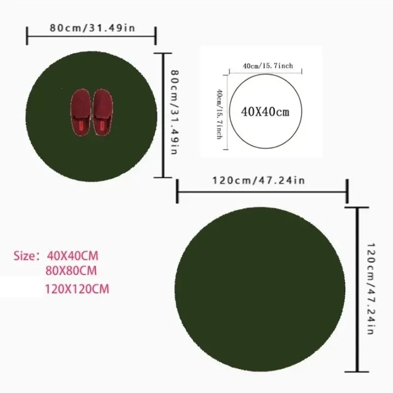 Soft Non-Slip Round Kids ABC Alphabet Mat - Bear Design Nursery Rug
