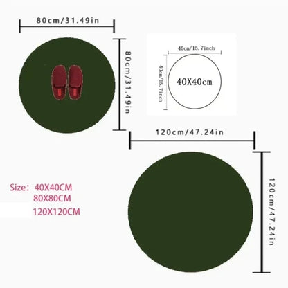 Soft Non-Slip Round Kids ABC Alphabet Mat - Bear Design Nursery Rug