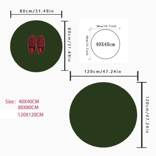 Soft Non-Slip Round Kids ABC Alphabet Mat - Bear Design Nursery Rug