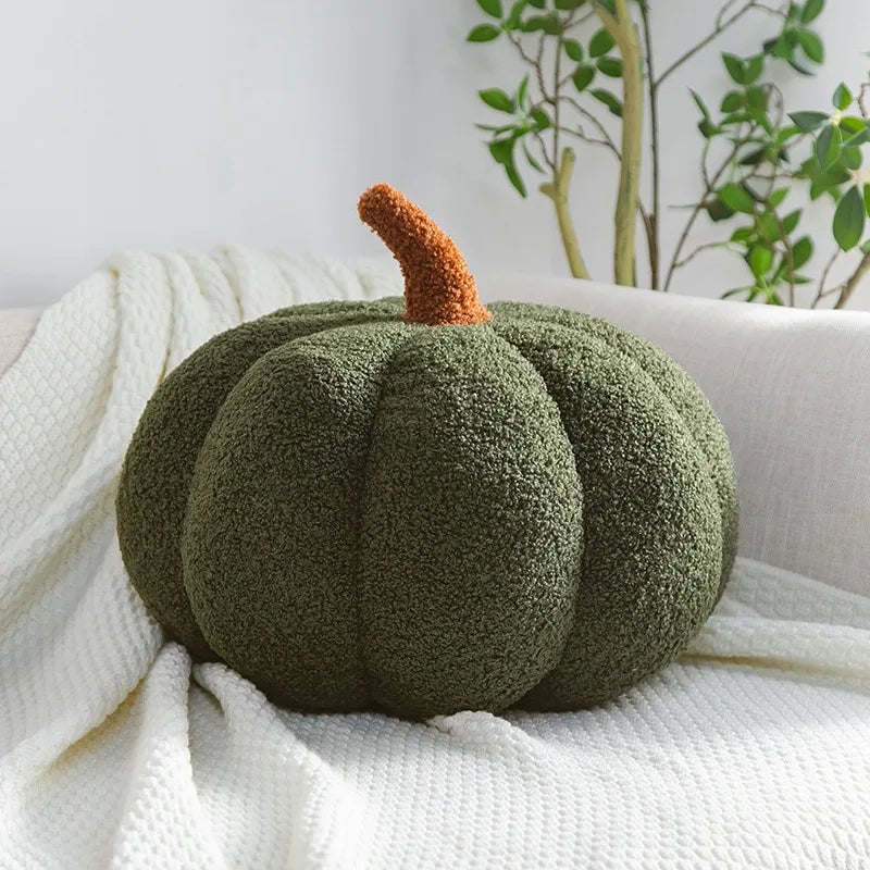 Orange Pumpkin Decorative Throw Pillow - Nordic Plush Sofa Cushion