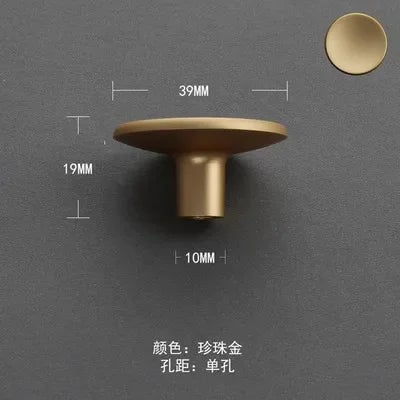 2pcs Modern Round Zinc Alloy Drawer Knobs - Kitchen Cabinet Pulls