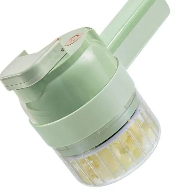 4-in-1 Electric Vegetable Cutter Slicer Chopper Garlic Grinder