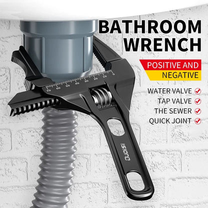 OUDISI Large Opening Adjustable Wrench - Multifunctional Bathroom Tool