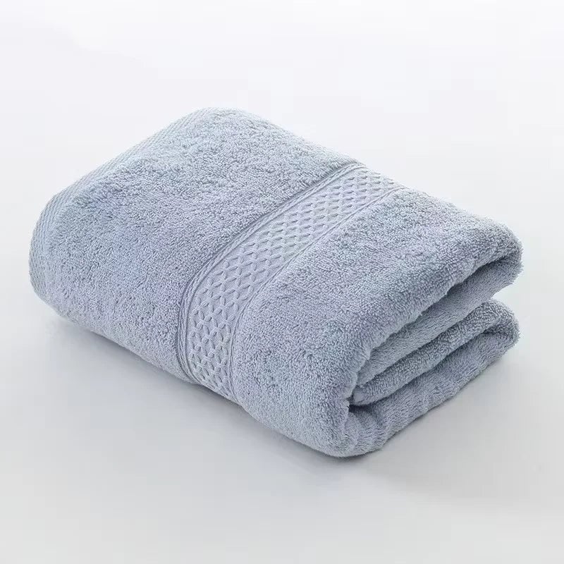 Premium Cotton Bath Towel Set - Ultra Soft Absorbent Solid Color