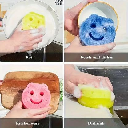 3-Piece Multi-Functional Kitchen Magic Sponge Brushes - Non-Scratch