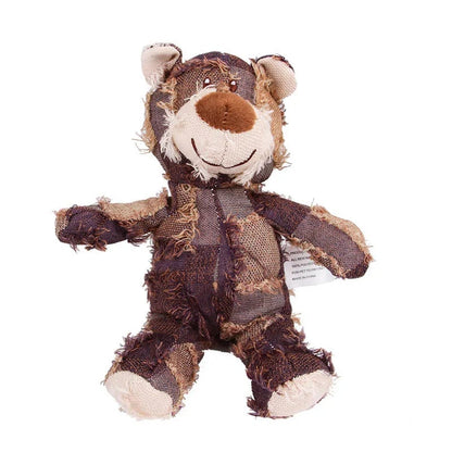 Interactive Plush Teddy Bear Dog Toy with Sound & Teeth Cleaning