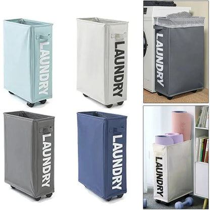 Large Wheeled Laundry Basket - Foldable Waterproof Storage Bag