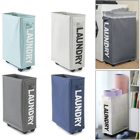Large Wheeled Laundry Basket - Foldable Waterproof Storage Bag