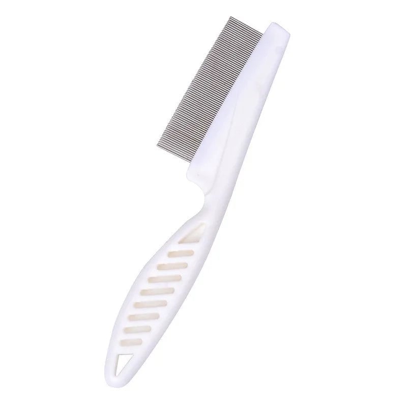 Professional Flea Comb - Fine Tooth Metal Grooming Tool for Dogs Cats