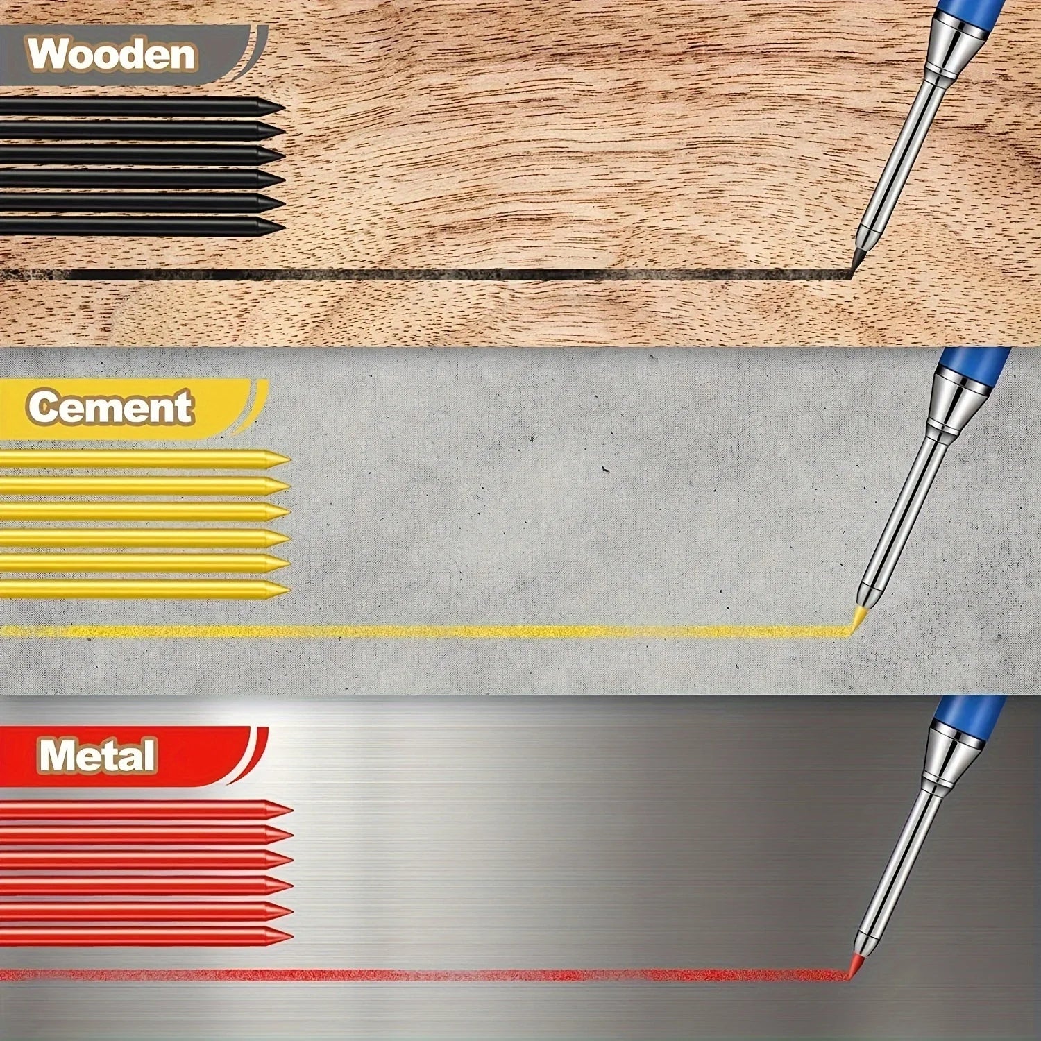 2.8mm Mechanical Carpenter Pencils Set 16 Refills Construction
