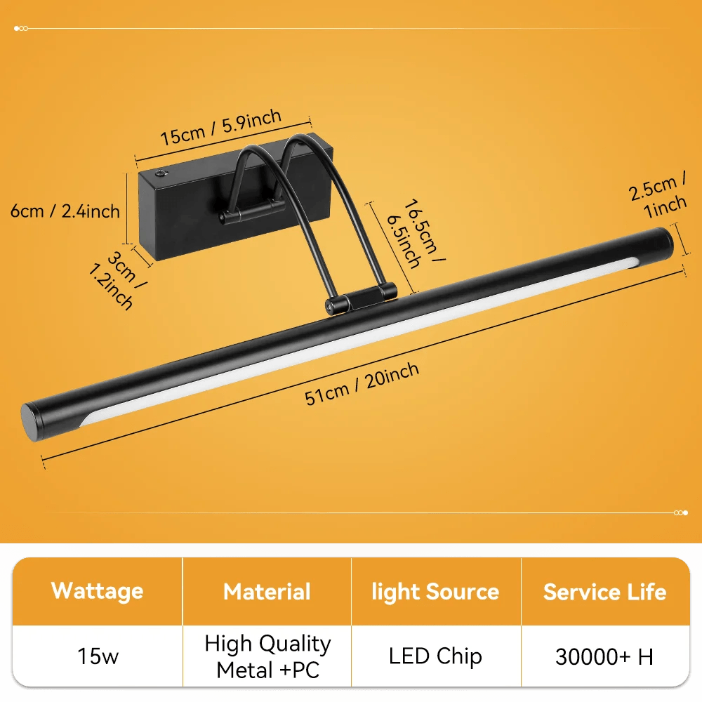 LED Waterproof Bathroom Mirror Light - Modern Vanity Wall Lamp