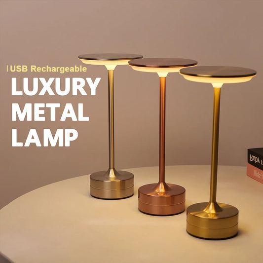 LED Touch Sensor Table Lamp USB Rechargeable Wireless Reading Light