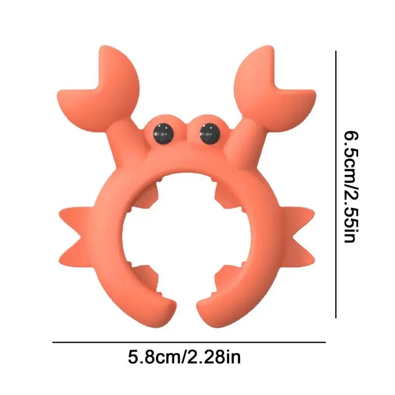 Crab Shaped Silicone Utensil Rest Anti-Overflow Countertop Holder