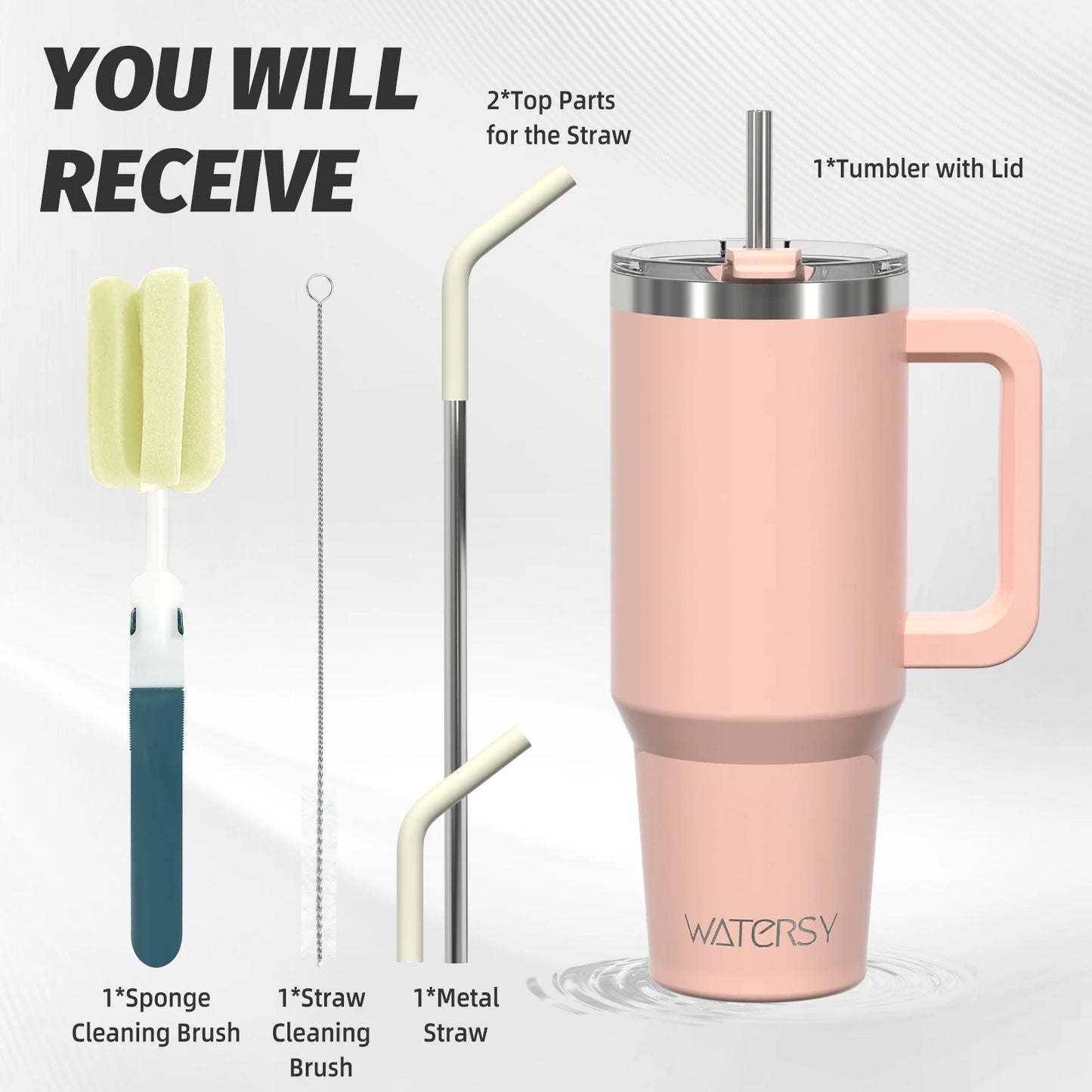 304 Stainless Steel Vacuum Insulated Tumbler 20oz/30oz/40oz Handle
